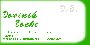 dominik bocke business card